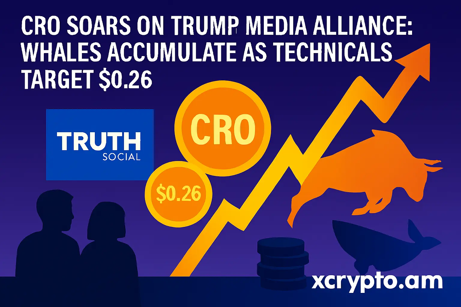 CRO Soars on Trump Media Alliance: Whales Accumulate as Technicals Target $0.26