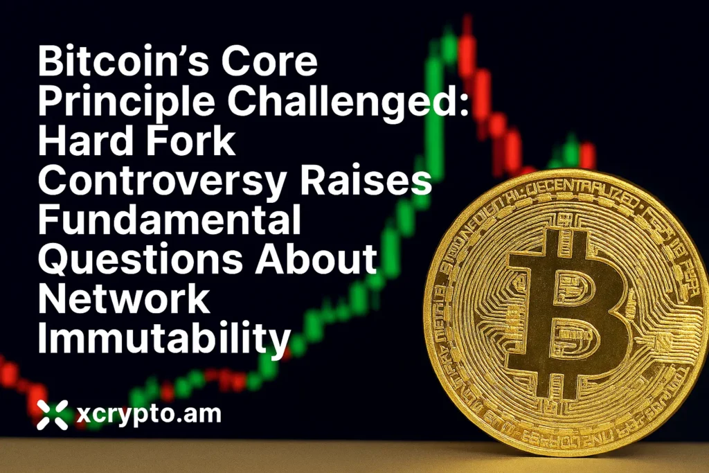 Bitcoin's Core Principle Challenged: Hard Fork Controversy Raises Fundamental Questions About Network Immutability