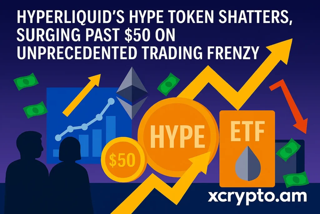 Select Hyperliquid’s HYPE Token Shatters Records, Surging Past $50 on Unprecedented Trading Frenzy Hyperliquid’s HYPE Token Shatters Records, Surging Past $50 on Unprecedented Trading Frenzy